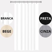 Cortina De Box Banheiro Antimofo Impermeável Plastico Grosso PVC Lisa