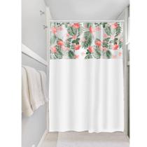 Cortina de Box com Visor 135x200cm PVC Plast Leo Tropical