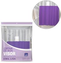 Cortina de box de plastico vinil visor retangular lisa 200x135cm - PLAST LEO