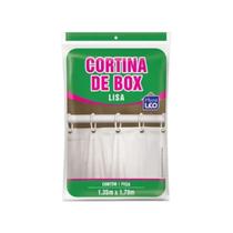 Cortina de box lisa 178x135cm plastleo