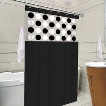 Cortina de Box Visor Balls Preto/Branco com Gancho Cortina de Box Visor Balls Preto/Branco com Gancho
