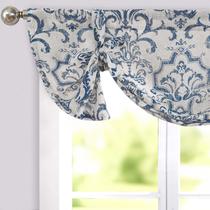 Cortina de Cenefa con Nudo Jinchan 91x91cm Azul Pizarra