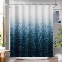 Cortina de chuveiro Amazer Bath Blue Lavável 180x180cm