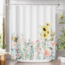 Cortina de chuveiro Amazer Bath Floral Fall Flower 180x180cm Cortina de chuveiro Amazer Bath Floral Fall Flower 180x180cm