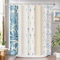 Cortina de chuveiro Amazer Bath Lavável Azul Primavera 180x180cm Cortina de chuveiro Amazer Bath Lavável Azul Primavera 180x180cm