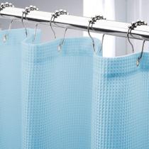 Cortina de chuveiro Amazer Bath Waffle Baby Blue Tecido 180x180cm Cortina de chuveiro Amazer Bath Waffle Baby Blue Tecido 180x180cm