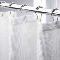 Cortina de chuveiro Amazer Bath Waffle Weave branca 180x180cm Polye