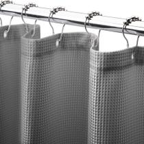 Cortina de chuveiro AmazerBath Extra Long Waffle 180x210 cm cinza Cortina de chuveiro AmazerBath Extra Long Waffle 180x210 cm cinza