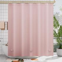 Cortina de chuveiro AmazerBath Rosa Claro PEVA 180x180cm com pedras Cortina de chuveiro AmazerBath Rosa Claro PEVA 180x180cm com pedras