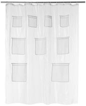 Cortina de Chuveiro Amazon Basics - PEVA 8-Gauge Transparente