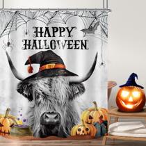 Cortina de chuveiro AMBZEK Halloween Cow Rustic Fall 150x180cm Cortina de chuveiro AMBZEK Halloween Cow Rustic Fall 150x180cm