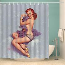 Cortina de chuveiro American Girl impressa em 3D com 12 ganchos