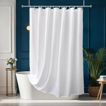 Cortina de chuveiro AooHome Tecido Branco Impermeável 180x190cm Cortina de chuveiro AooHome Tecido Branco Impermeável 180x190cm