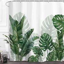 Cortina de chuveiro Baccessor Tropical Green Plant Waterproof 180x180cm