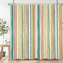Cortina de chuveiro Baocicco Bohemian Retro Rainbow 180x180cm
