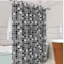 Cortina de Chuveiro Box Banheiro PVC com Ilhos Pastilha Anti Mofo Cortina de Chuveiro Box Banheiro PVC com Ilhos Pastilha Anti Mofo