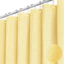 Cortina de chuveiro BTTN em tecido amarelo 182x182cm com 12 ganchos Cortina de chuveiro BTTN em tecido amarelo 182x182cm com 12 ganchos