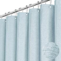 Cortina de chuveiro BTTN Extra Long 182x214cm de linho texturizada Cortina de chuveiro BTTN Extra Long 182x214cm de linho texturizada
