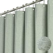 Cortina de chuveiro BTTN Linen texturizada 182x198cm Verde Sálvia Cortina de chuveiro BTTN Linen texturizada 182x198cm Verde Sálvia