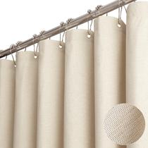 Cortina de chuveiro BTTN Tecido extra longo 182x244cm bege/creme Cortina de chuveiro BTTN Tecido extra longo 182x244cm bege/creme