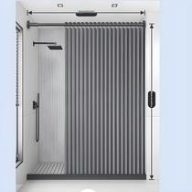 Cortina De Chuveiro Cinza Impermeável De Alta Pressão Dobrável Para Divisão Úmida E Seca À Prova De