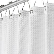 Cortina de chuveiro Creative Scents Fabric branca 72x72 polegadas Cortina de chuveiro Creative Scents Fabric branca 72x72 polegadas