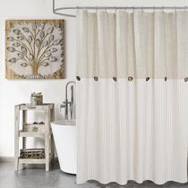 Cortina de chuveiro DOSLY IDÉES Farmhouse Bege Linho/Algodão 180x180cm Cortina de chuveiro DOSLY IDÉES Farmhouse Bege Linho/Algodão 180x180cm