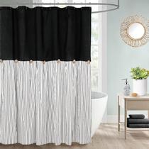 Cortina de chuveiro DOSLY IDÉES Farmhouse preta 180x180cm Linho Cortina de chuveiro DOSLY IDÉES Farmhouse preta 180x180cm Linho