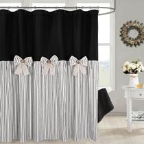 Cortina de chuveiro DOSLY IDÉES Farmhouse Preta 180x180cm Cortina de chuveiro DOSLY IDÉES Farmhouse Preta 180x180cm