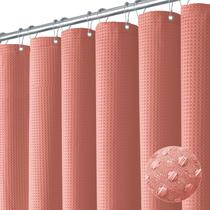 Cortina de chuveiro Dynamene Coral Waffle Weave Fabric 256GSM Cortina de chuveiro Dynamene Coral Waffle Weave Fabric 256GSM