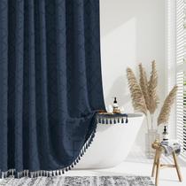 Cortina de chuveiro Dynamene em tecido azul marinho 180x180cm impermeável Cortina de chuveiro Dynamene em tecido azul marinho 180x180cm impermeável