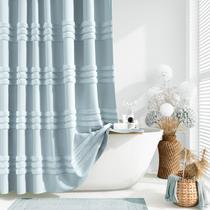 Cortina de chuveiro Dynamene Extra Long 180x210 cm Chenille listrada
