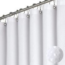 Cortina de chuveiro Dynamene Extra Wide Waffle Weave 214x183cm branca Cortina de chuveiro Dynamene Extra Wide Waffle Weave 214x183cm branca