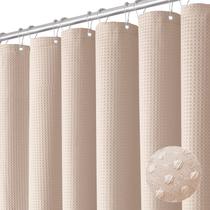 Cortina de chuveiro Dynamene Long Waffle Weave 200x180cm Blush Pink