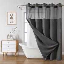 Cortina de chuveiro Eachope Charcoal Grey Waffle Weave 180x200cm