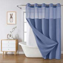 Cortina de chuveiro Eachope Moonlight Blue Waffle Weave 230GSM