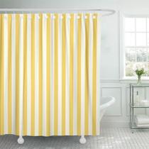 Cortina de chuveiro Emvency impermeável com listra branca 180x200cm