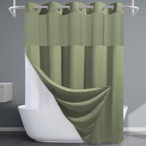 Cortina de chuveiro EUTXL Sage Green Hotel 180,5x188cm 230GSM Cortina de chuveiro EUTXL Sage Green Hotel 180,5x188cm 230GSM