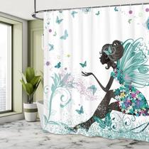 Cortina de chuveiro Fada e Borboleta 180x200cm impermeável