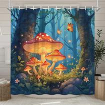 Cortina de chuveiro Fantasy Mushroom Forest Waterproof 180x200cm Cortina de chuveiro Fantasy Mushroom Forest Waterproof 180x200cm