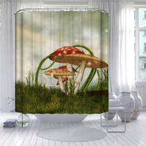 Cortina de chuveiro Fantasy Mushroom Nature Waterproof 180x180cm Cortina de chuveiro Fantasy Mushroom Nature Waterproof 180x180cm