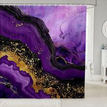 Cortina de chuveiro Feelyou Purple Marble Impermeável 180x180cm Cortina de chuveiro Feelyou Purple Marble Impermeável 180x180cm