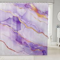 Cortina de chuveiro Feelyou Purple Marble Impermeável 180x180cm Cortina de chuveiro Feelyou Purple Marble Impermeável 180x180cm