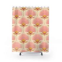 Cortina De Chuveiro Floral Amarela Rosa Art Deco Vintage Art Nouveau Decoração De Banheiro Presente