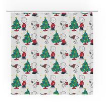 Cortina de chuveiro Franco Peanuts Holiday Christmas 180x180cm Cortina de chuveiro Franco Peanuts Holiday Christmas 180x180cm