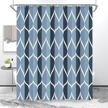 Cortina de chuveiro Gelbchu Aegean Blue Geometric Polyester Cortina de chuveiro Gelbchu Aegean Blue Geometric Polyester
