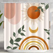 Cortina de chuveiro Ghroiep Mid Century Abstract Boho Orange Cortina de chuveiro Ghroiep Mid Century Abstract Boho Orange