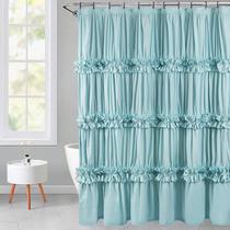 Cortina de chuveiro Homechoice Decor Spa Blue Ruffle 180x180cm Cortina de chuveiro Homechoice Decor Spa Blue Ruffle 180x180cm