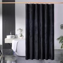 Cortina de chuveiro HYAWGE, tecido de veludo preto, 260 GSM, impermeável Cortina de chuveiro HYAWGE, tecido de veludo preto, 260 GSM, impermeável