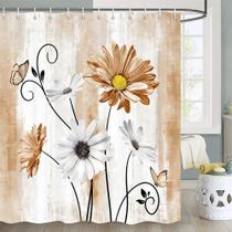 Cortina de chuveiro JAWO Rustic Farmhouse Floral 180x180cm poliéster